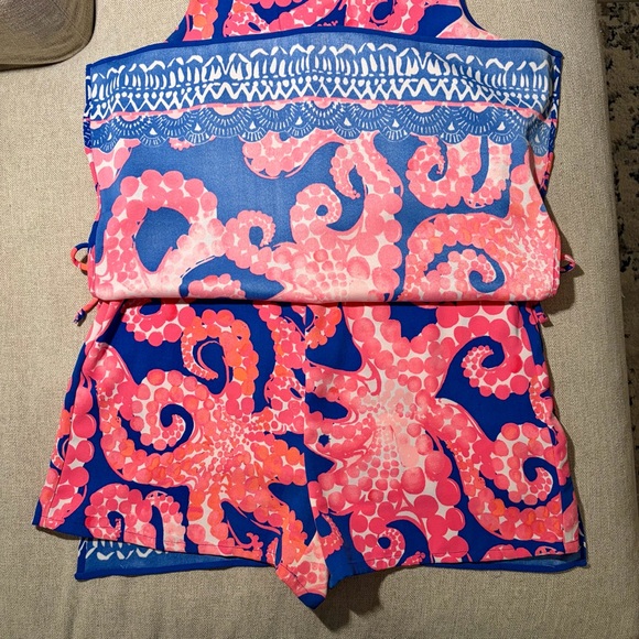 Lilly Pulitzer Sleeveless Octopus Print Romper Dress Size 12 RN 88189 - Picture 5 of 8
